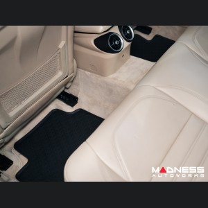 Alfa Romeo Giulia Floor Mat Set - All Weather Rubber Front/ Rear 4 Piece Set - Deluxe - Q4/ AWD Model